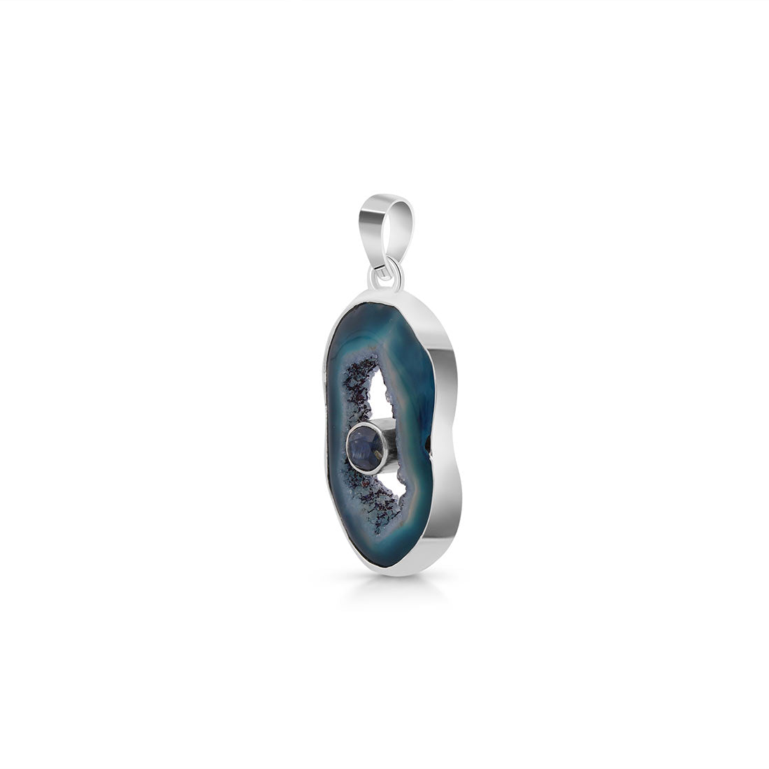 Blue Agate Pendant-(ABU-P-40.)
